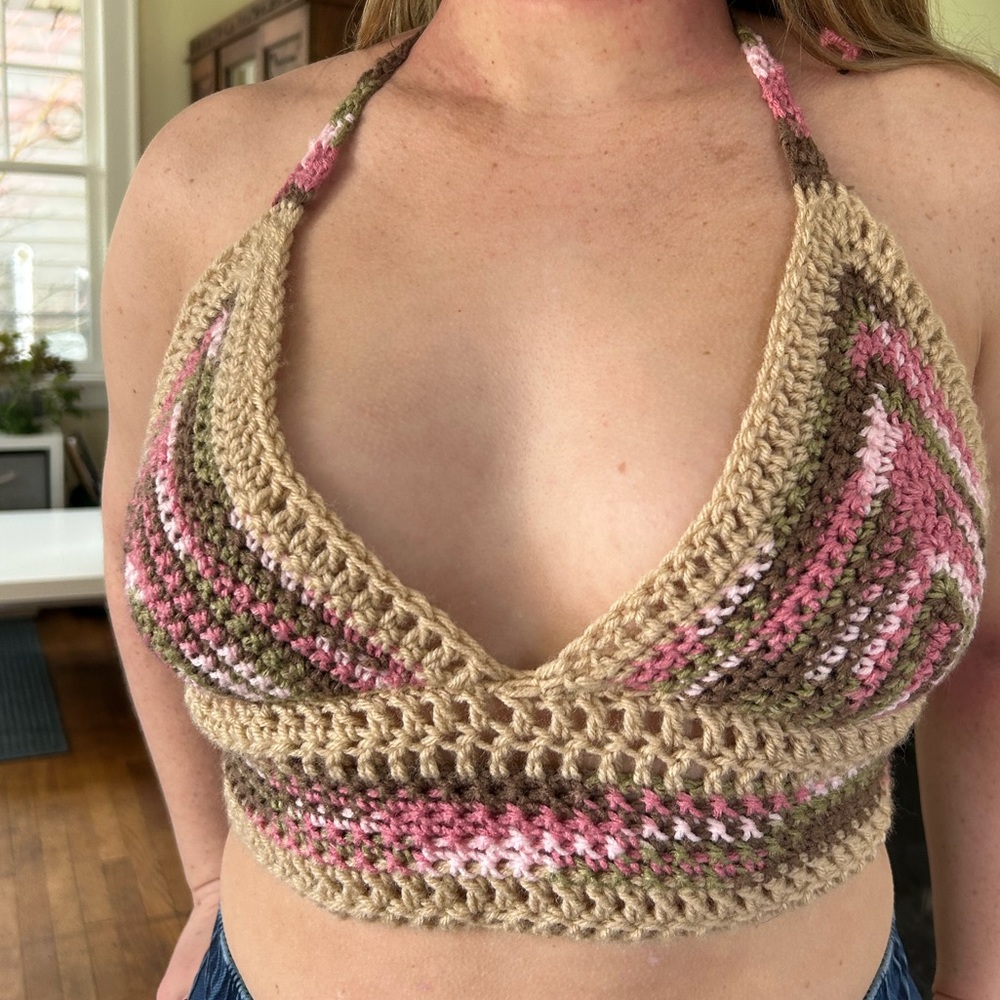 Crochet bra top 💚🌸